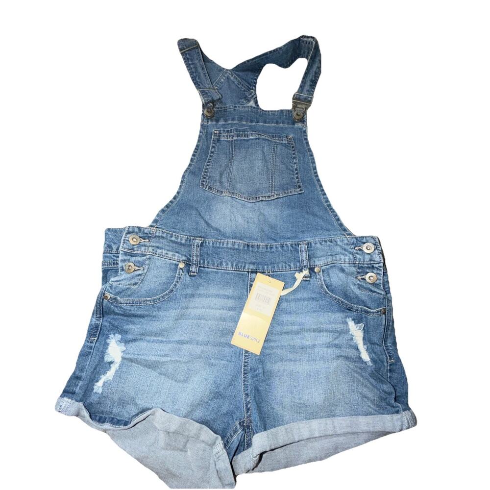 NWT WOMENS BLUE SPICE OVERALLS WOMENS SHORTS SIZE 13 (W2)